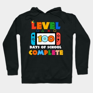 Level 100 Days Of School Complete Game Controller Boys Girls Hoodie